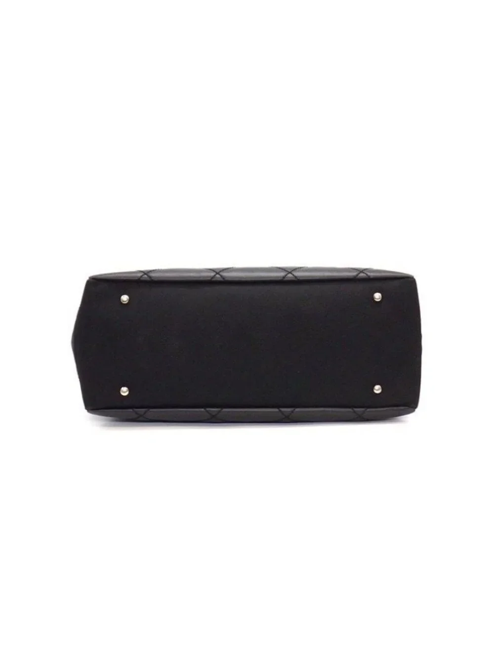 Chanel Tote Paris Biarritz MM Black Leather Silver